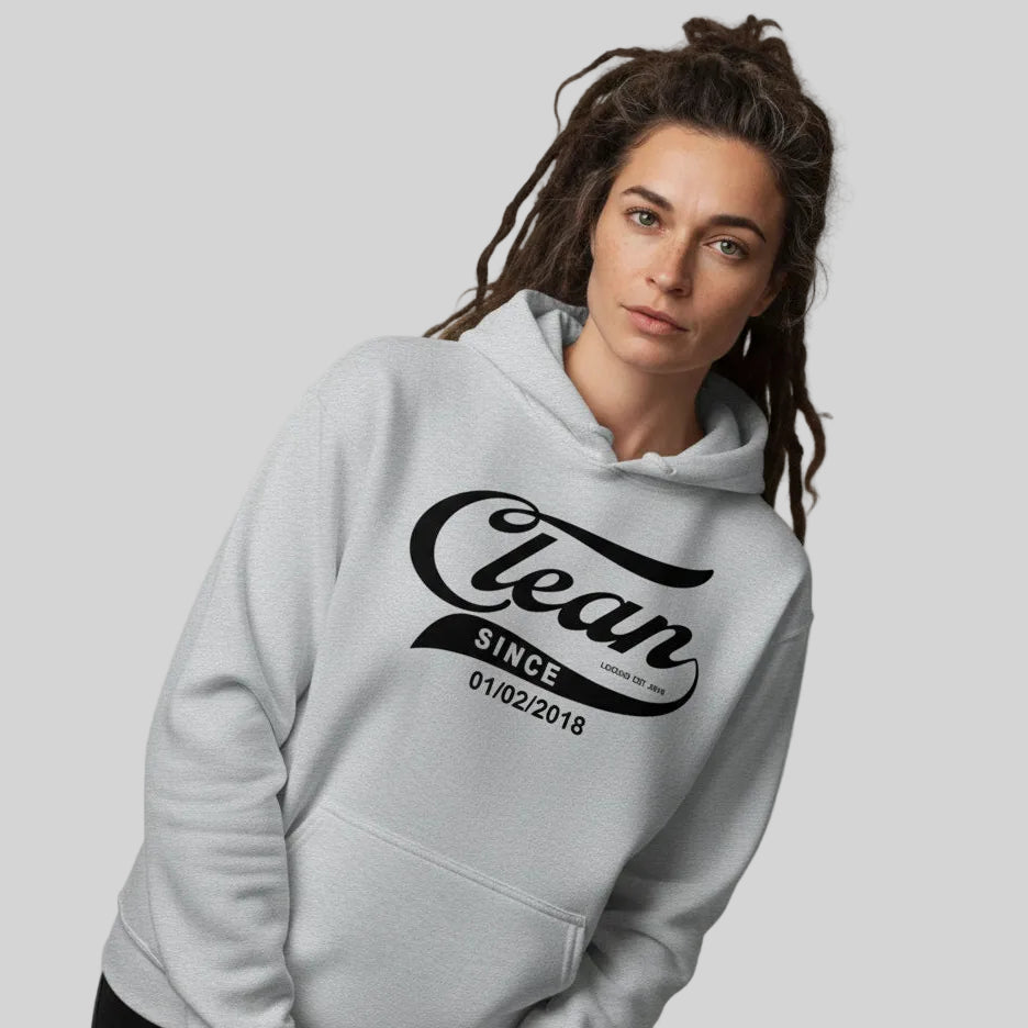Clean Since Hoodie with Date Recovery Hoodie back view (view 47)