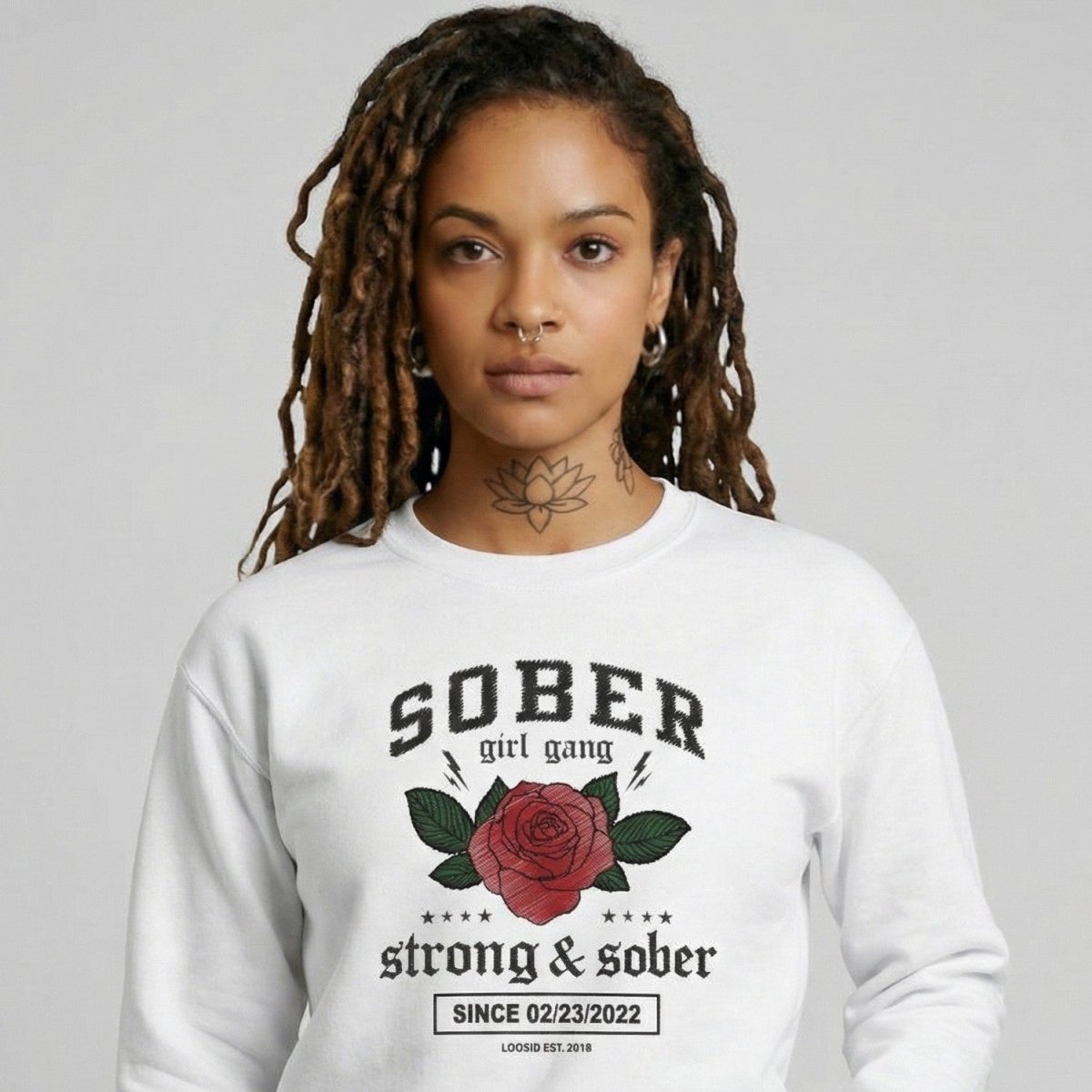 SOBER Girl Gang Strong & Sober Recovery Hoodie product photo (view 30)
