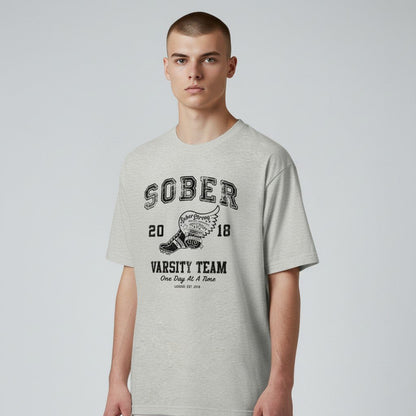 Sober Varsity Men's Sober Sober T Shirt back view (view 17)