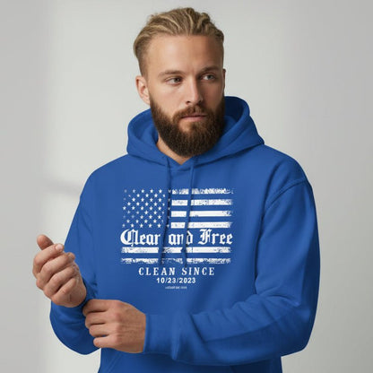 Clean and Free Custom Recovery Date Recovery Hoodie product photo (view 10)