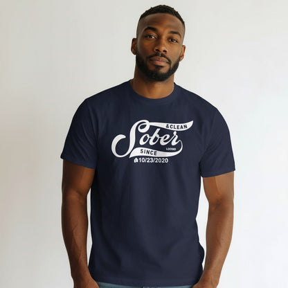 Sober Since Sober T Shirt back view (view 7)