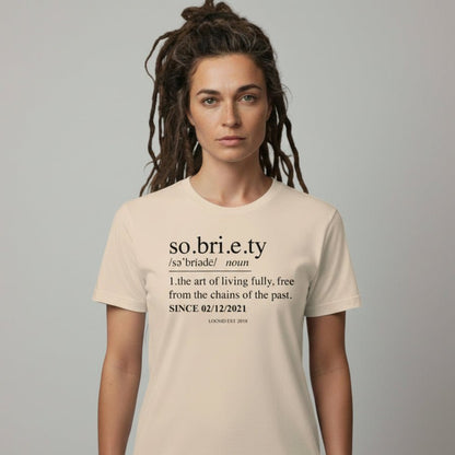Sobriety Definition Sober T Shirt close-up view (view 22)