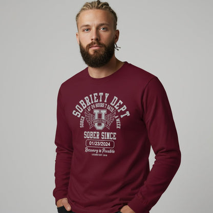 Sobriety Dept Long Sleeve Sober T Shirt graphic detail (view 14)