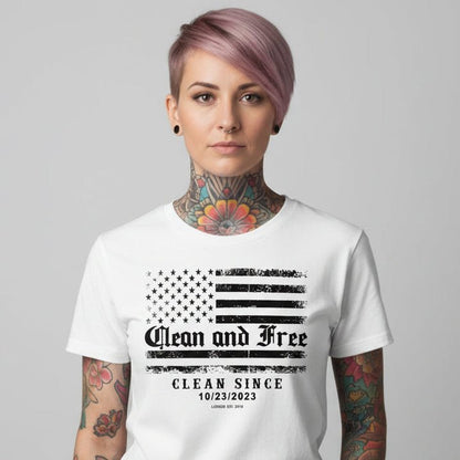 Clean and Free Sober T Shirt close-up view (view 22)
