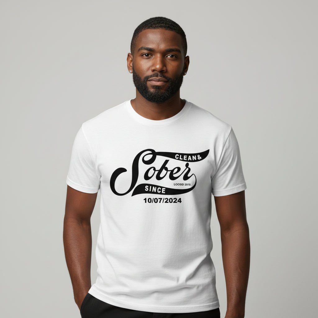 Sober Since Sober T Shirt side view (view 26)