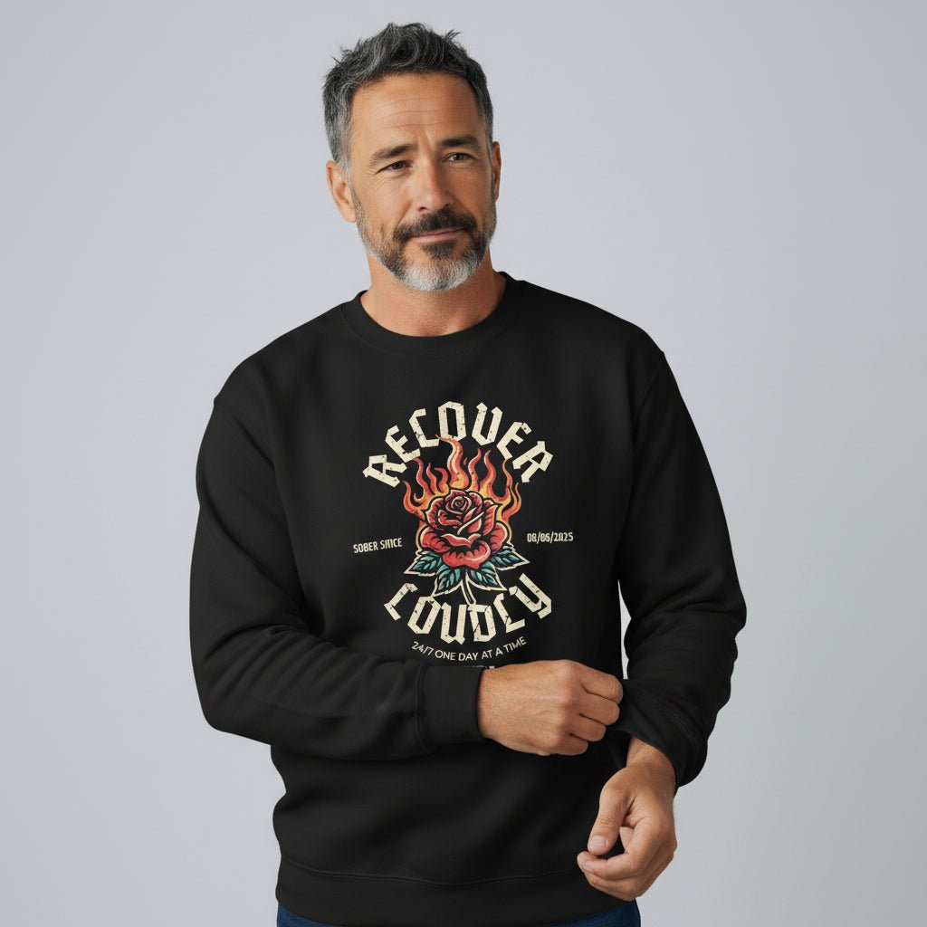 Loosid Sobriety Recovery Hoodie featuring the design