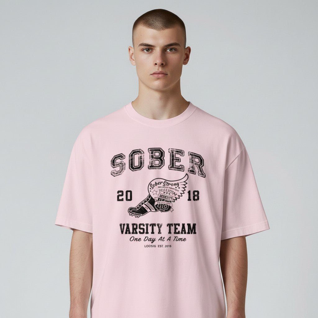 Sober Varsity Men's Sober Sober T Shirt close-up view (view 22)