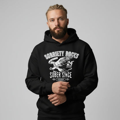 Sober Since Recovery Hoodie featuring the design (view 11)