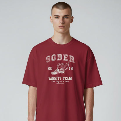 Sober Varsity Men's Sober Sober T Shirt featuring the design (view 11)