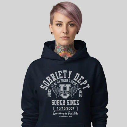 Sobriety Dept Recovery Hoodie packaging detail (view 8)