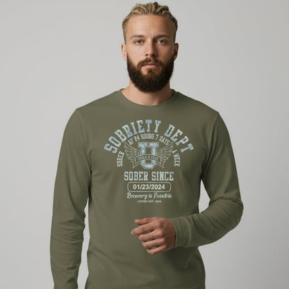 Sobriety Dept Long Sleeve Sober T Shirt packaging detail (view 18)
