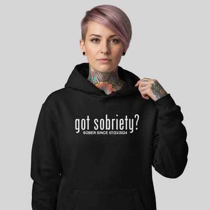 Got Sobriety Recovery Hoodie close-up view (view 12)