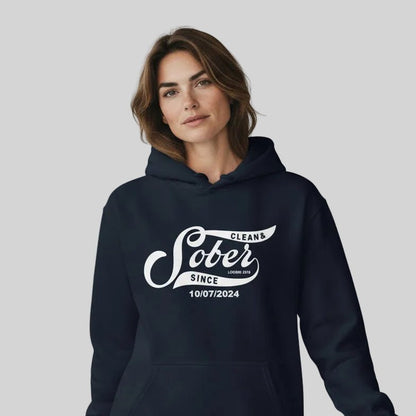 Sober Since Recovery Hoodie back view (view 17)