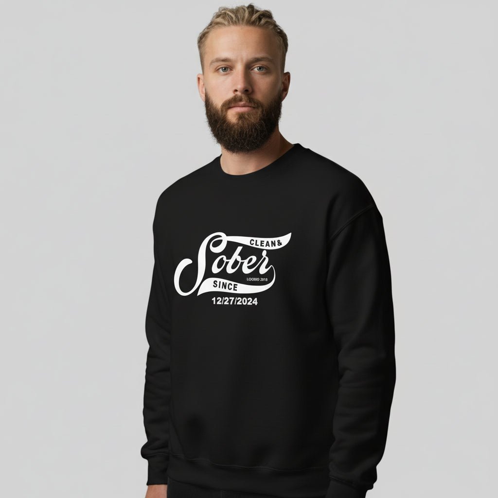Sober Since Recovery Hoodie lifestyle view (view 5)