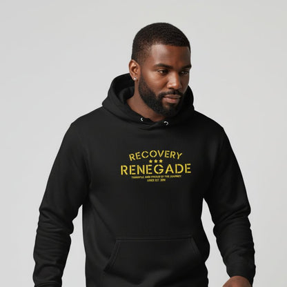 Thankful Recovery Renegade Recovery Hoodie flat lay styled image (view 3)