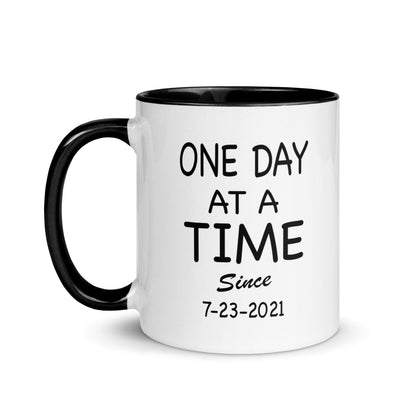One Day At A Time Sober Coffee Mug lifestyle view (view 5)