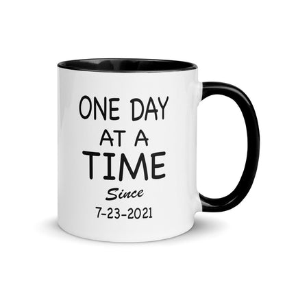 One Day At A Time Sober Coffee Mug graphic detail (view 4)