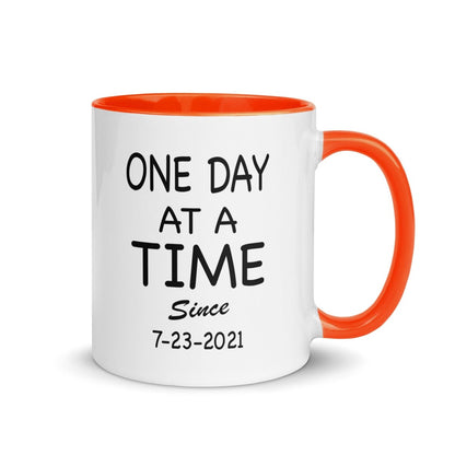 One Day At A Time Sober Coffee Mug side view (view 6)