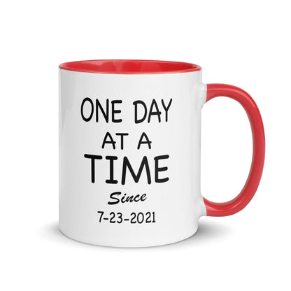 One Day At A Time Sober Coffee Mug close-up view (view 2)