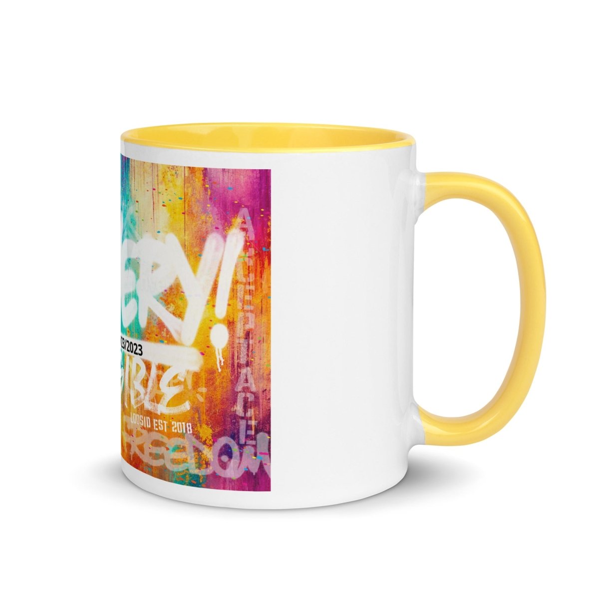 Recovery Is Possible Mug with Sober Date Sober Coffee Mug flat lay styled image (view 13)