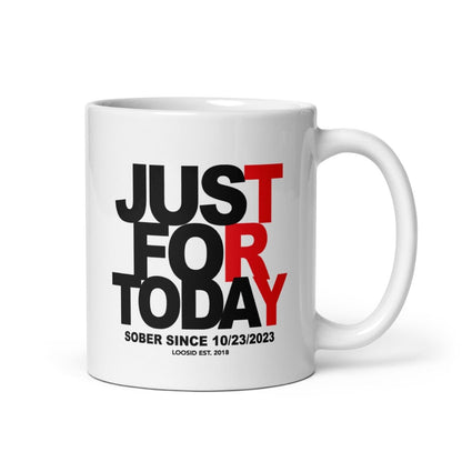 Just For Today Sober Coffee Mug back view (view 7)
