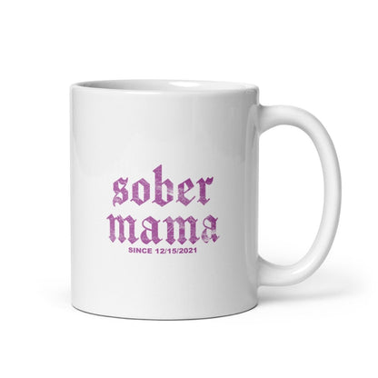 Sober Mama Sober Coffee Mug close-up view (view 2)