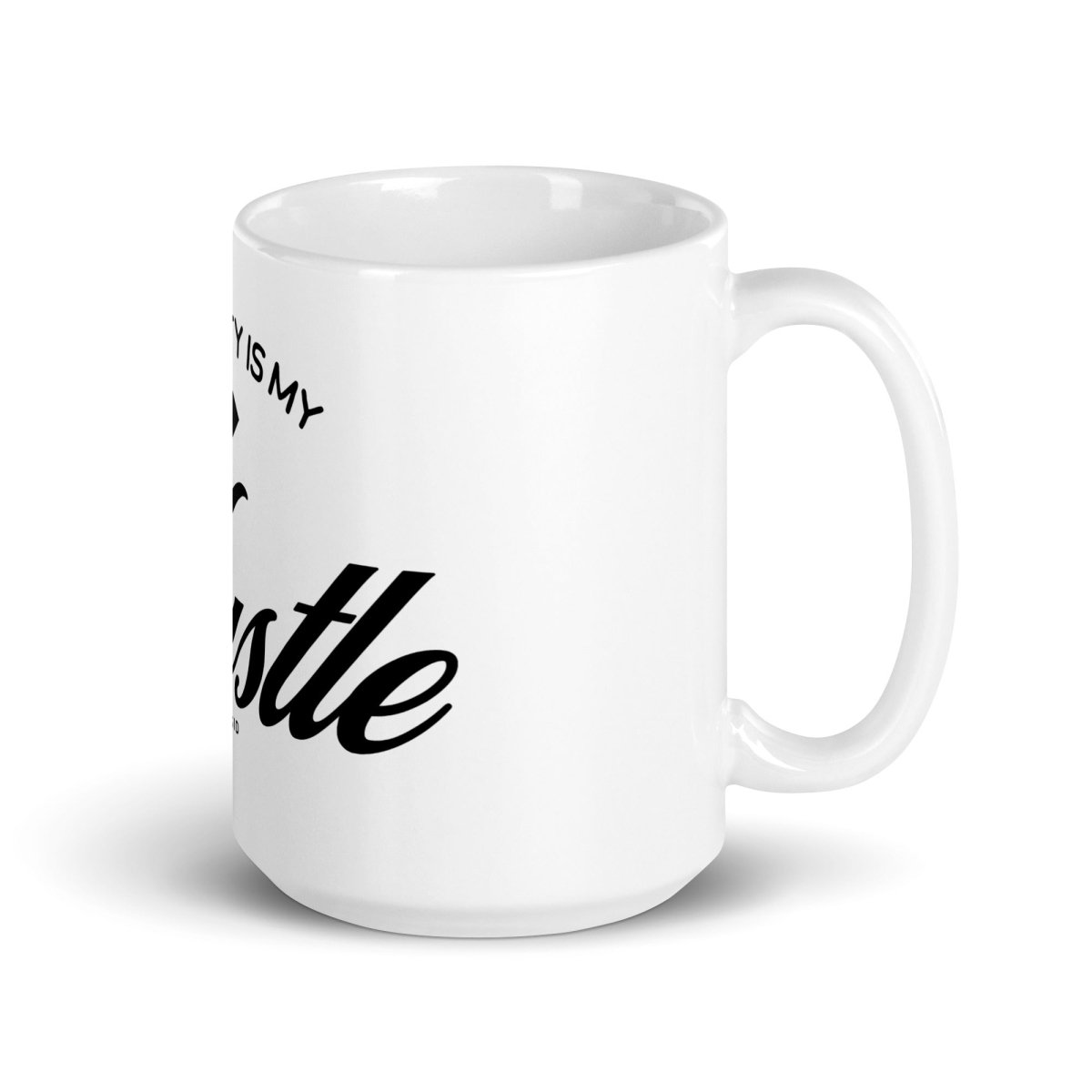 Sobriety is My Hustle Sober Coffee Mug close-up view (view 2)