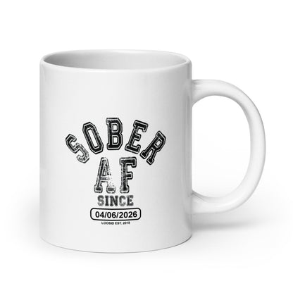 Sober AF White Sober Coffee Mug graphic detail (view 14)