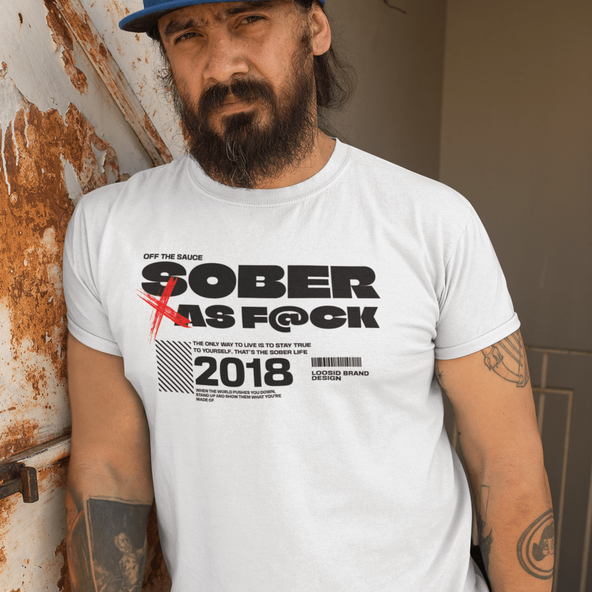 Sober As F*ck Sober T Shirt close-up view (view 2)