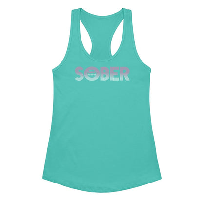 Retro Sober Since Sober Tank Top featuring the design (view 11)