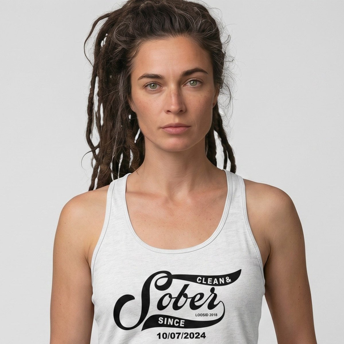 Sober Since Sober Tank Top graphic detail (view 24)