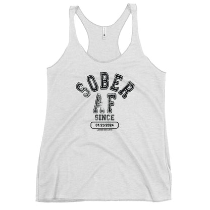 Sober AF Since Sober Tank Top flat lay styled image (view 23)