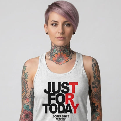 Just Try For Today Sober Tank Top featuring the design (view 21)