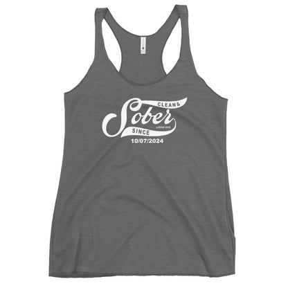 Sober Since Sober Tank Top back view (view 17)