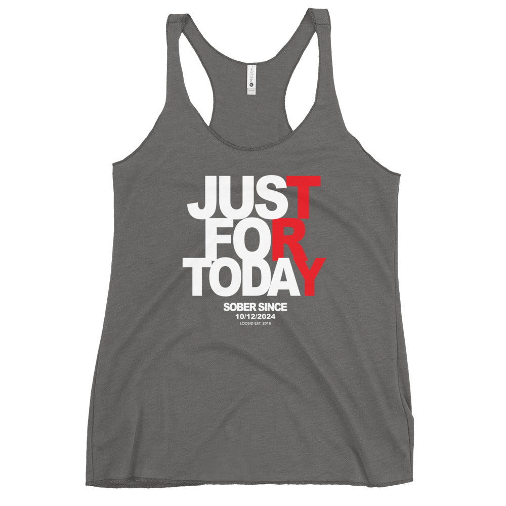 Just Try For Today Sober Tank Top graphic detail (view 14)