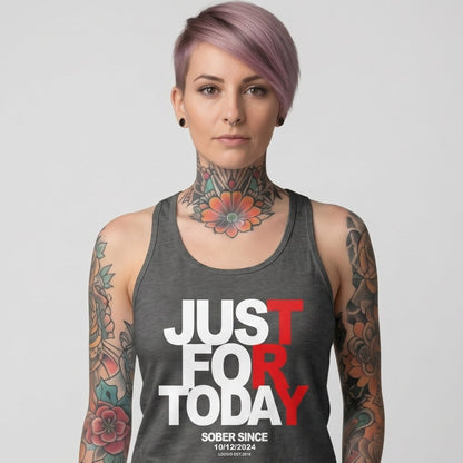 Just Try For Today Sober Tank Top lifestyle view (view 15)