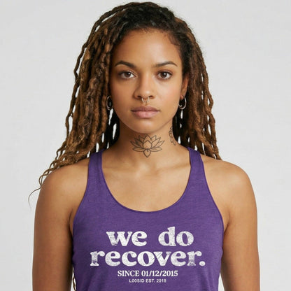 We Do Recover Sober Tank Top fit detail (view 9)