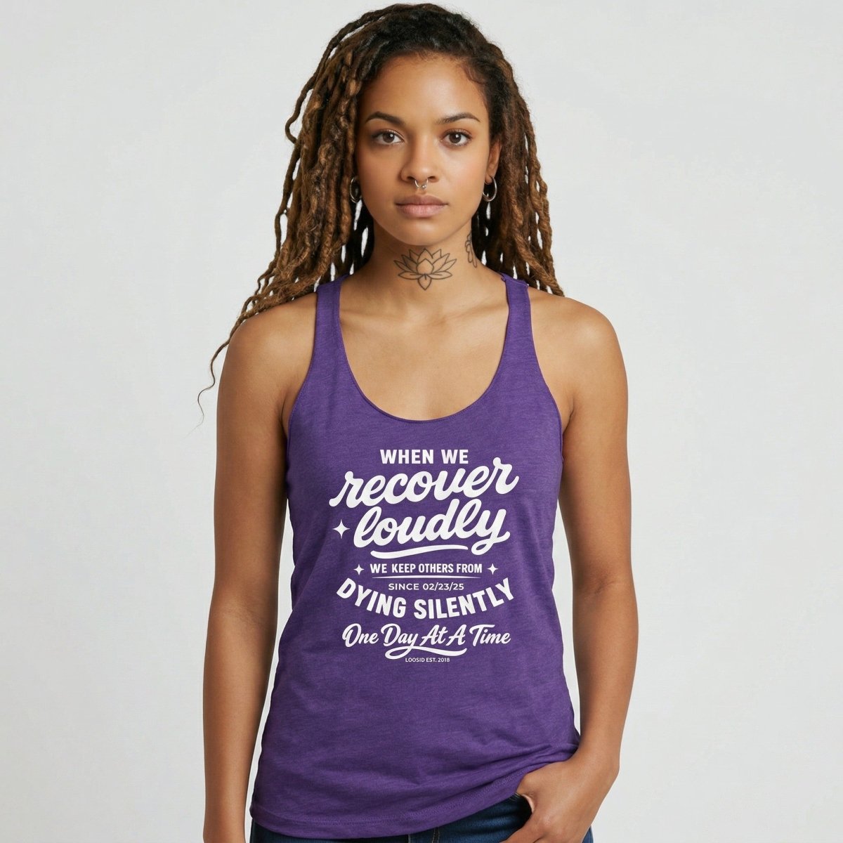 When We Recover Loudly Sober Tank Top product photo (view 10)