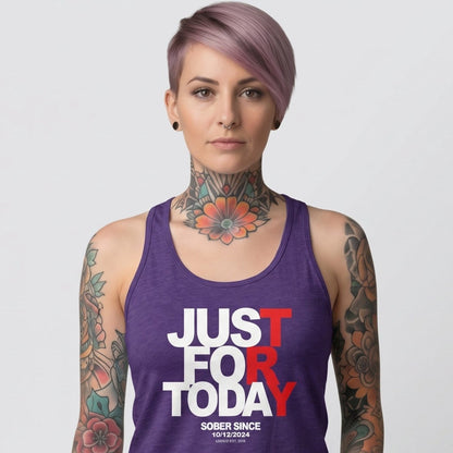 Just Try For Today Sober Tank Top close-up view (view 12)