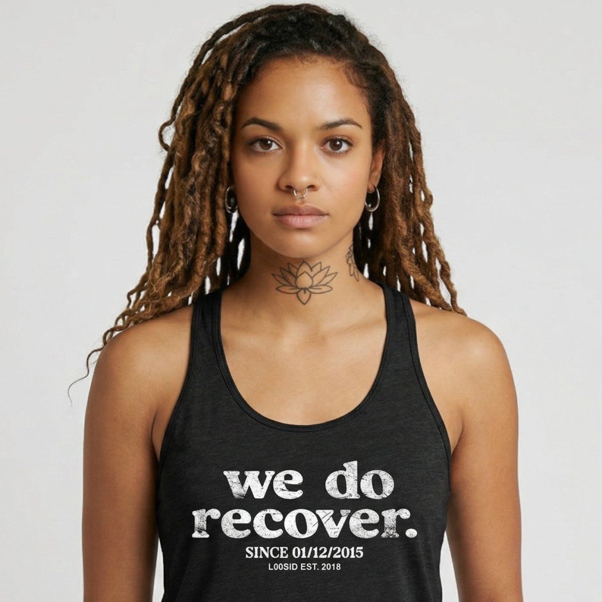 Loosid We Do Recover Sober Tank Top featuring the design