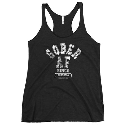 Sober AF Since Sober Tank Top graphic detail (view 4)