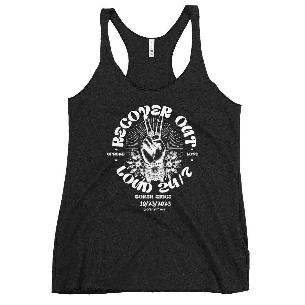 Recover Out Loud Sober Tank Top lifestyle view (view 5)