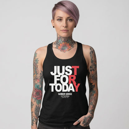 Just Try For Today Sober Tank Top product photo (view 10)