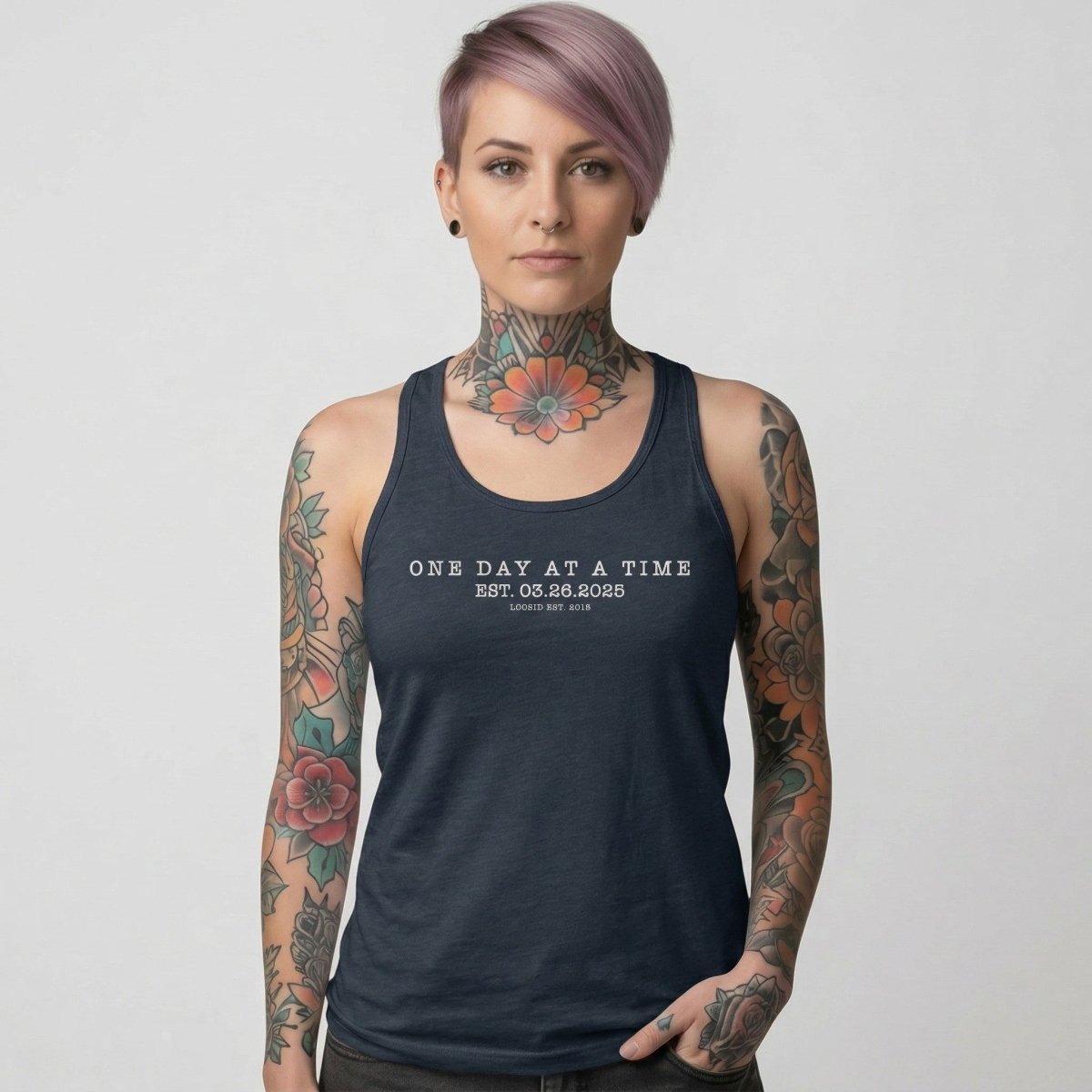 One Day At a Time Sober Tank Top product photo (view 10)