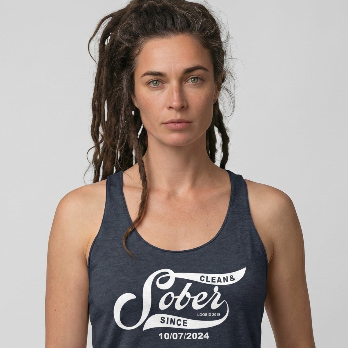 Sober Since Sober Tank Top side view (view 6)