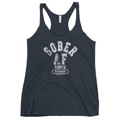 Sober AF Since Sober Tank Top lifestyle view (view 5)