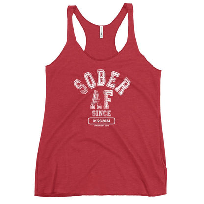 Sober AF Since Sober Tank Top featuring the design (view 11)