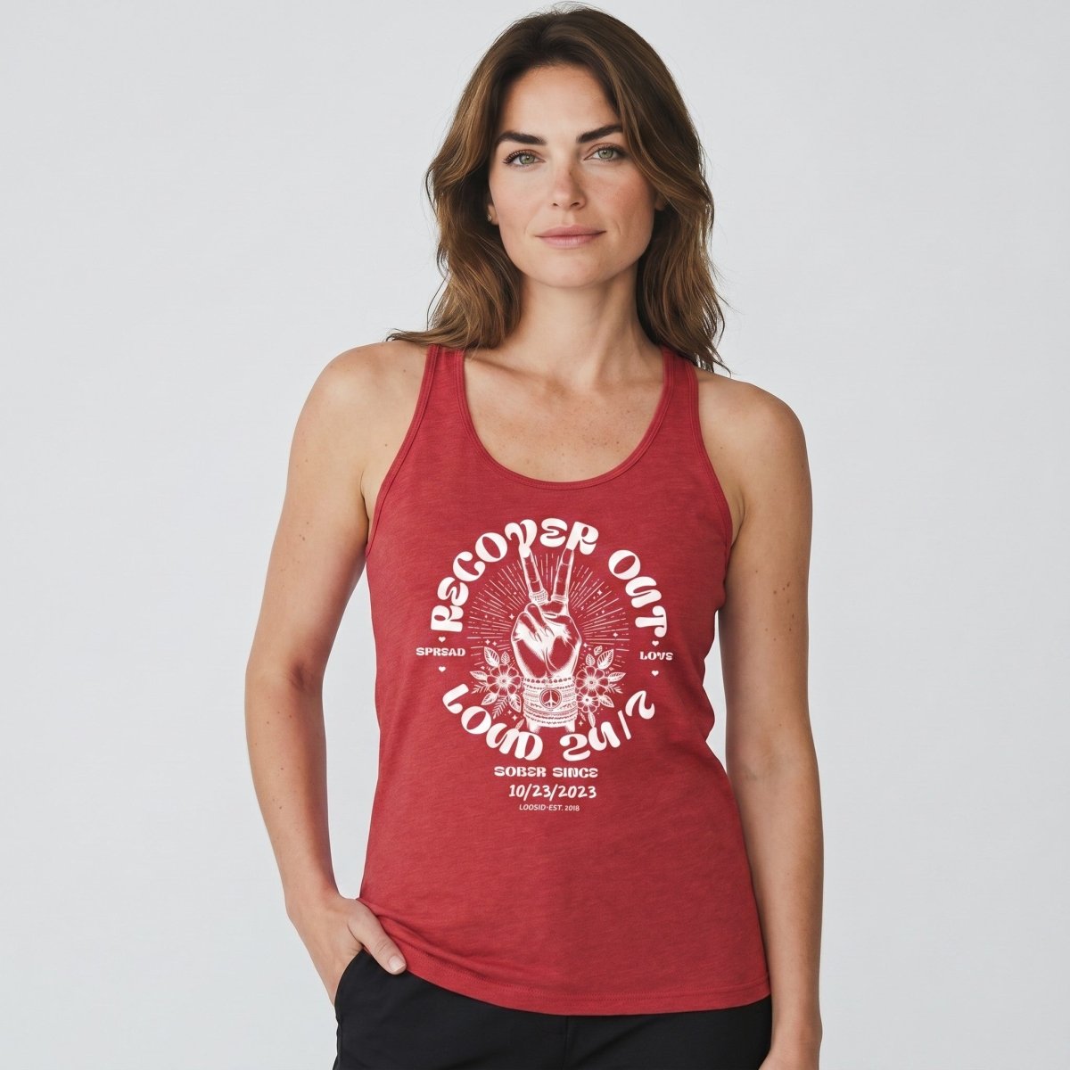 Recover Out Loud Sober Tank Top side view (view 16)