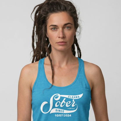 Sober Since Sober Tank Top featuring the design (view 21)