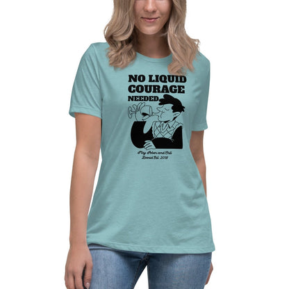 No Liquid Courage Sober Sober T Shirt close-up view (view 2)